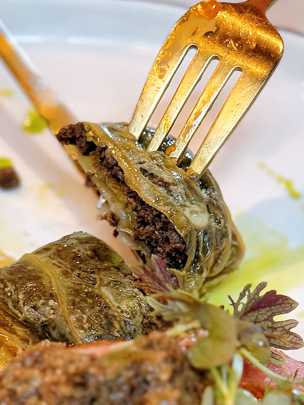 Photo of Iberian Pork Tenderloin dish at Vineyard Hortpark, Singapore. For review.