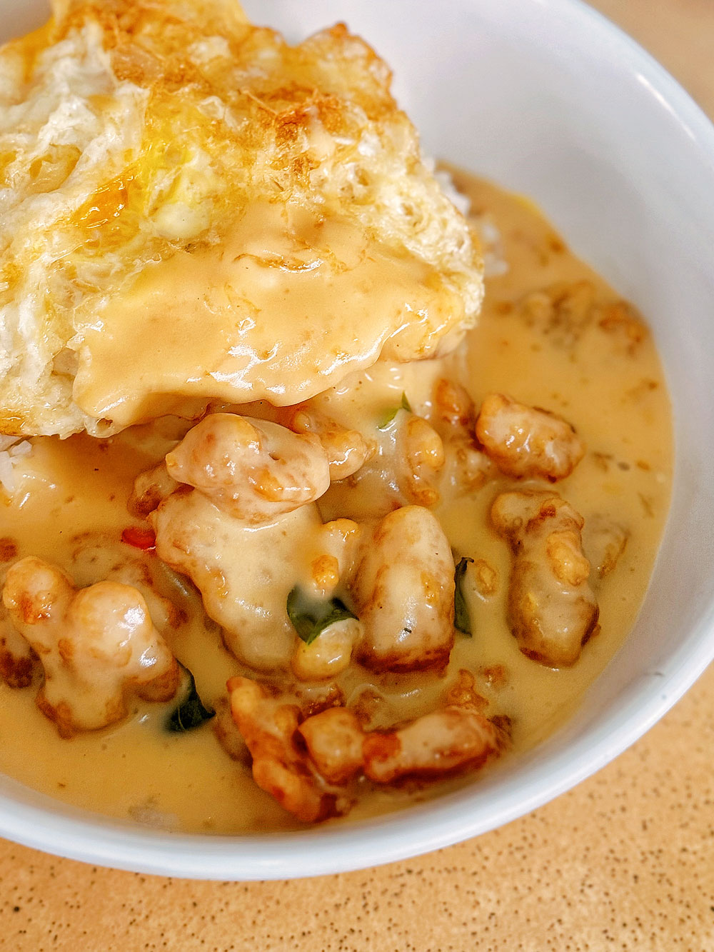 Charcoal Claypot Crab Buttermilk Chicken Rice with Egg